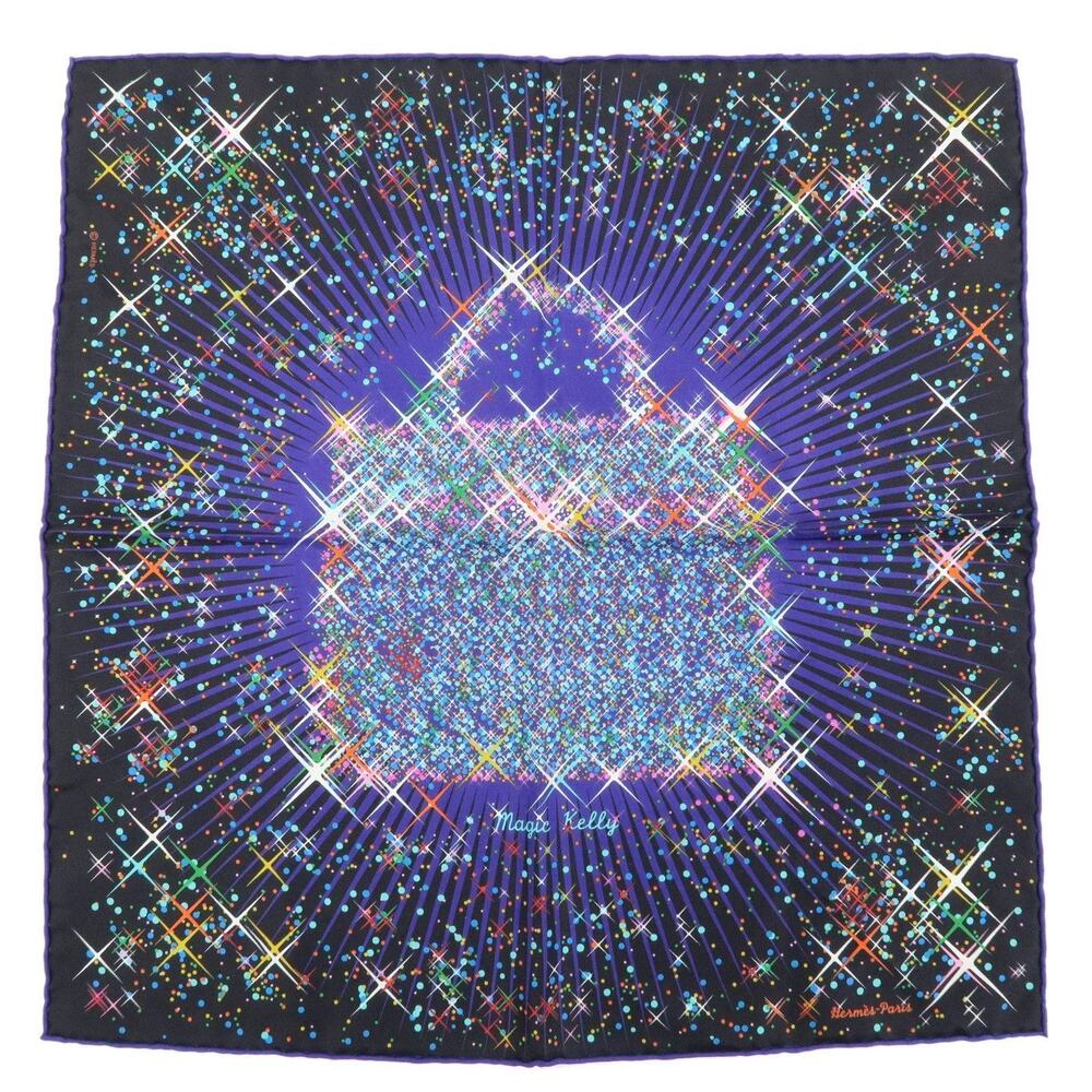 Hermes Carre 42 Magic Kelly Silk Scarf Multicolor